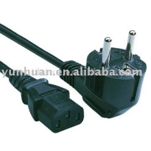 Power cable with french type plug cord IEC socket